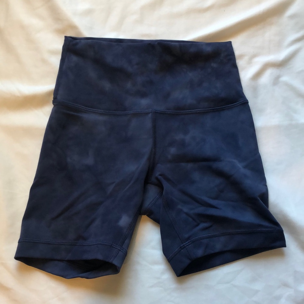 Blue lululemon biker shorts